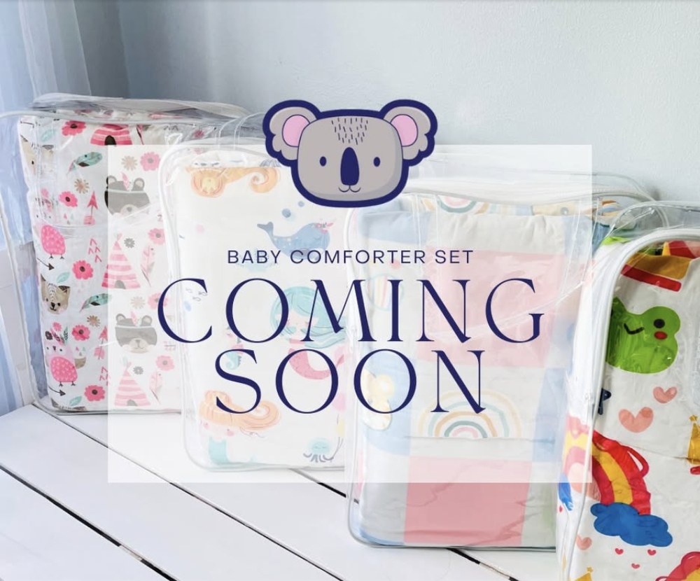CooBaby comforter sets in clear zip bags